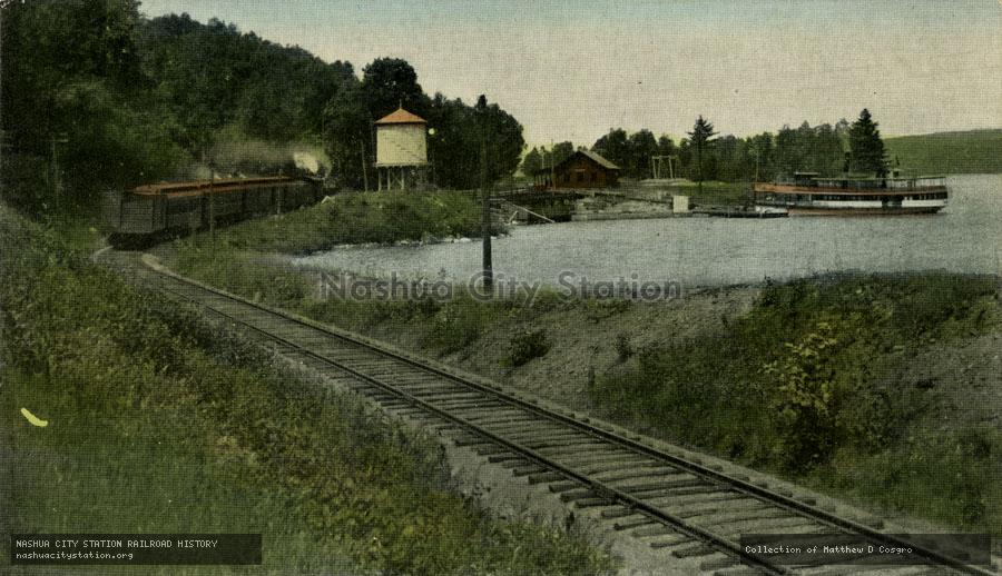 Postcard: The Lake Station, Sunapee Lake, New Hampshire